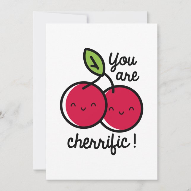 You Are Cherrific Thank You Card (Front)