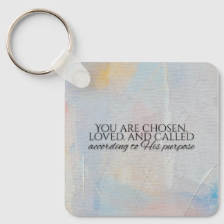 You are chosen christian typography Bible verse Key Ring