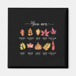 You Are Christian Thanksgiving Fall Leaves Bible V Magnet
