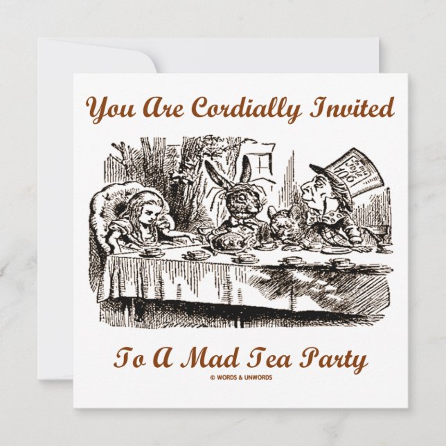You Are Cordially Invited To A Mad Tea Party Invitation (Front)
