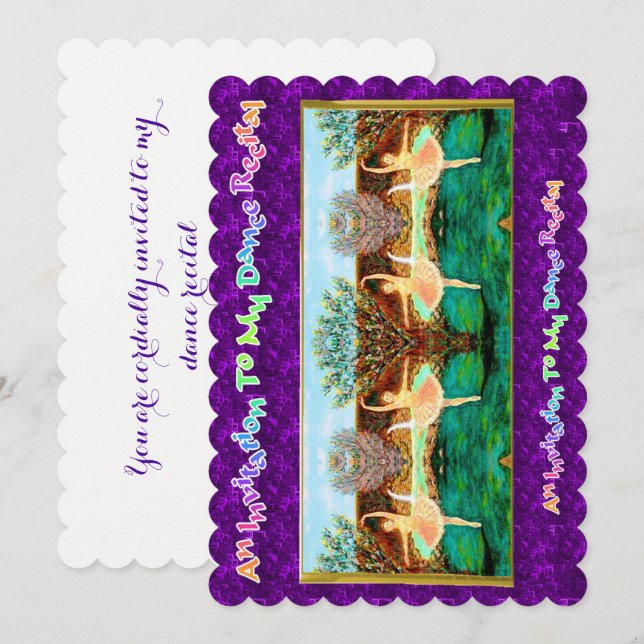 You are cordially invited to my dance recital invitation (Front/Back)