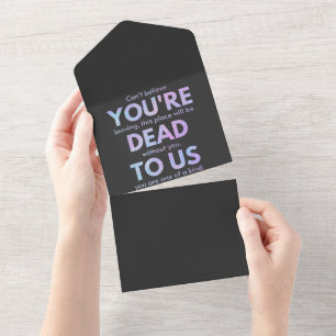 You Are Dead to Us! - R.I.P. Traitor!: Coworker All In One Invitation