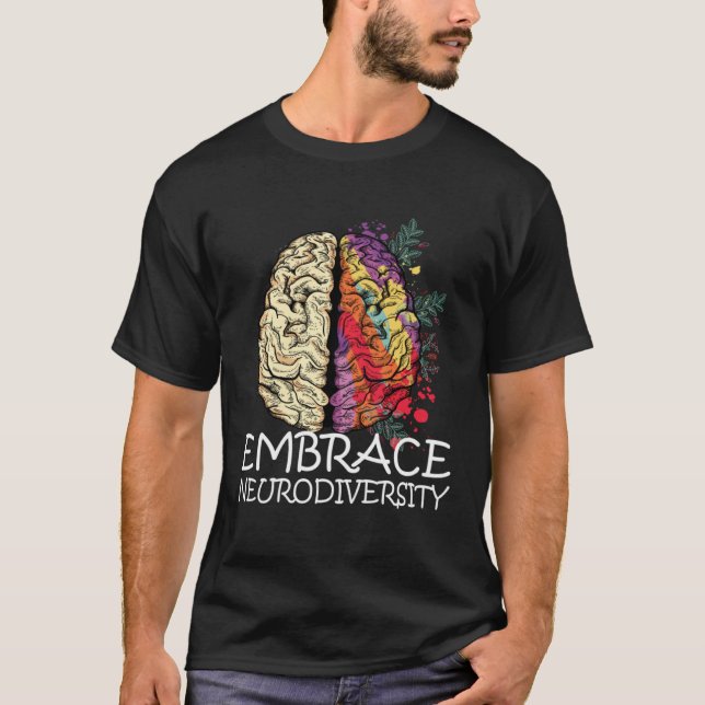 You are different Awareness Embrace Neurodiversity T-Shirt (Front)