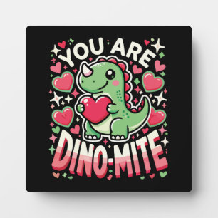 You Are Dino-Mite - Cute Dinosaur Valentine's Day Plaque