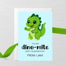 You Are Dino-Mite Kids Valentine Card