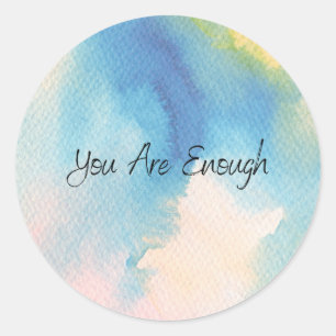 you are enough classic round sticker