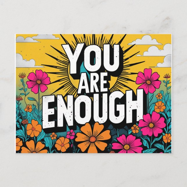 You Are Enough – Encouragement Postcard (Front)