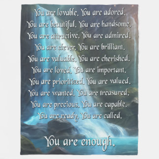 You Are Enough - Fleece Blanket