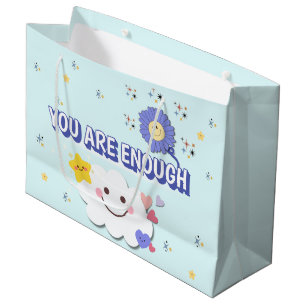 You Are Enough Gift Bag – Cute Cloud & Flower