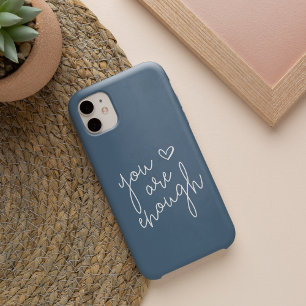 You Are Enough Hand Lettered Inspirational Quote iPhone 13 Case