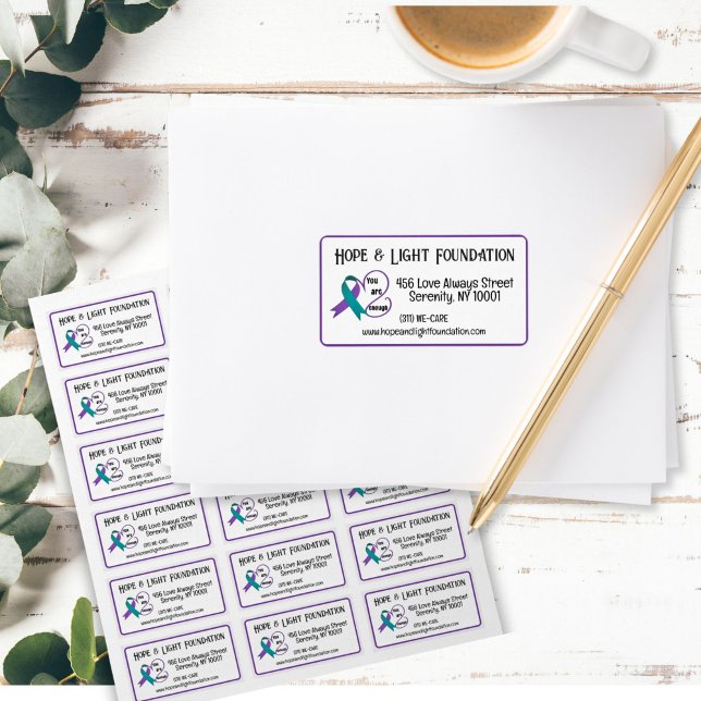 "You Are Enough" Healing Hope Minimalist Quote Label ("Hope and Encouragement" Address Business Labels, "You Are Important", Mental Health Professionals)