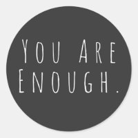 YOU ARE ENOUGH | Inspirational Word Art Graphic