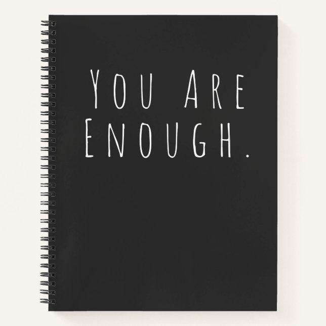 YOU ARE ENOUGH | Inspirational Word Art Graphic Notebook (Front)