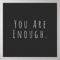YOU ARE ENOUGH | Inspirational Word Art Graphic