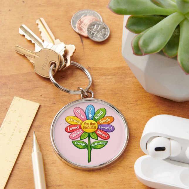 You Are Enough Key Ring (Desk)