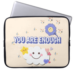 You Are Enough Laptop Sleeve – Beige Sunshine