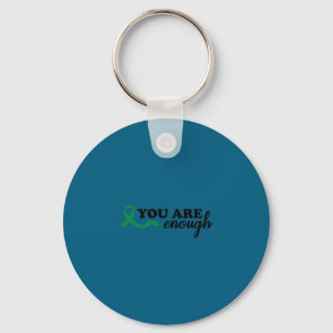 You Are Enough Mental Health Green Ribbon Suicide  Key Ring