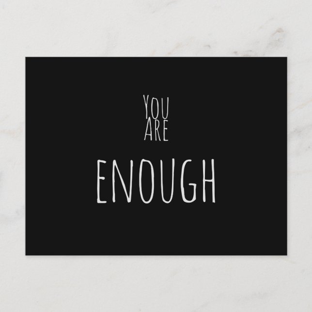 You Are Enough Positive Affirmation Postcard (Front)