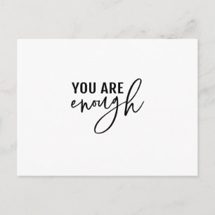 You are enough postcard