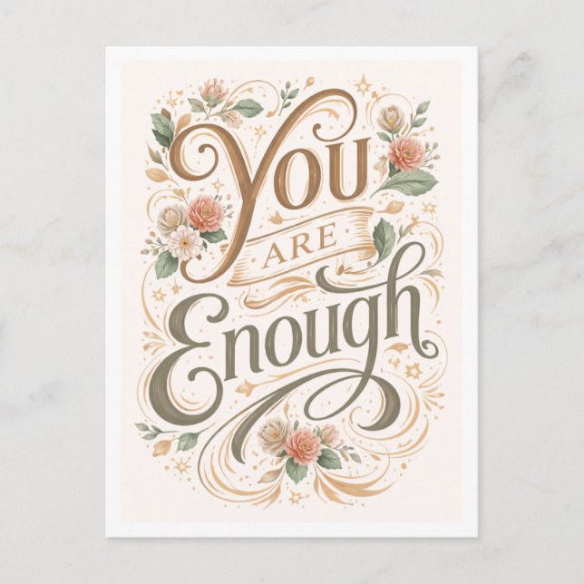 "You Are Enough" Postcard (Front)