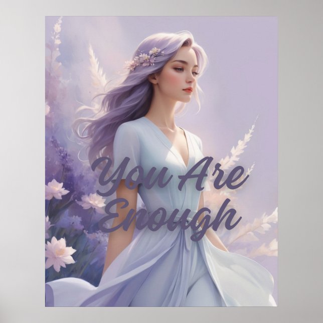 You Are Enough Quote Wall Art (Front)