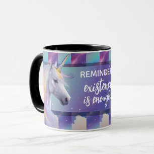 You Are Enough Reminder Rainbow Unicorn Mug