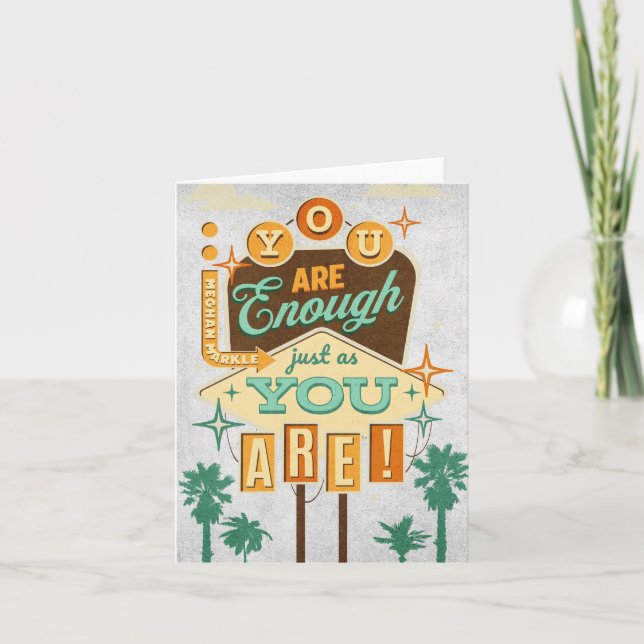  You are Enough - Retro Sign Card (Front)