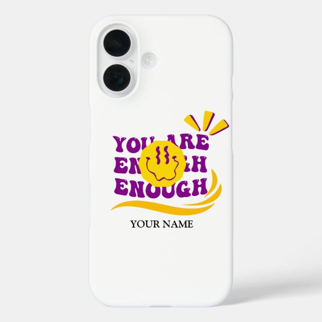 You Are Enough – Retro Smile Message Case-Mate iPhone Case (Back)