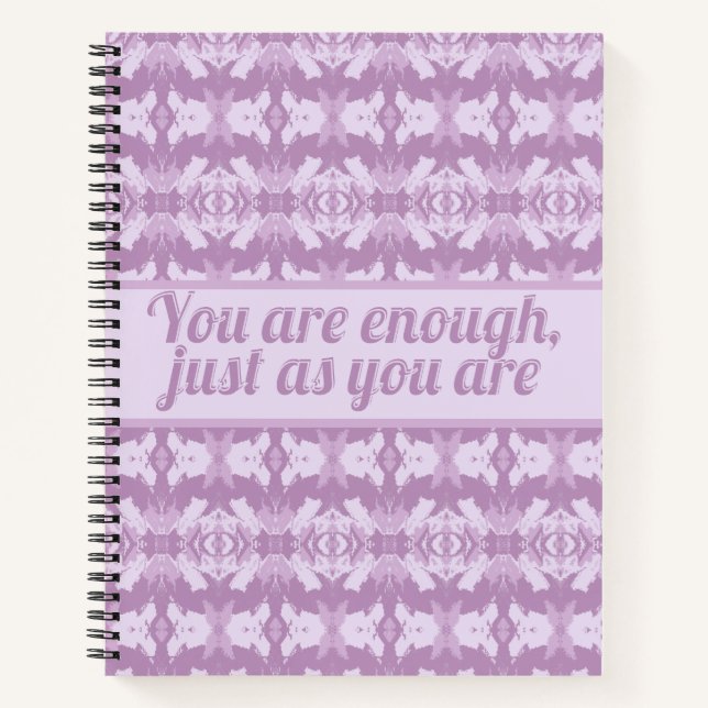 You are enough Self-Love Motivation Abstract Art Notebook (Front)