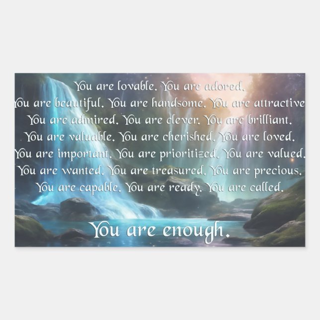 You Are Enough - stickers (Front)