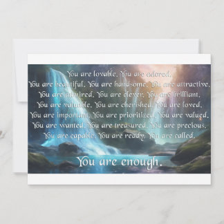 You Are Enough - stickers Holiday Card