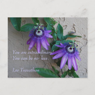 You are extraordinary. You can be no less. Postcard
