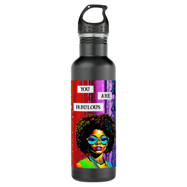 You Are Fabulous | Woman of Colour 710 Ml Water Bottle (Front)