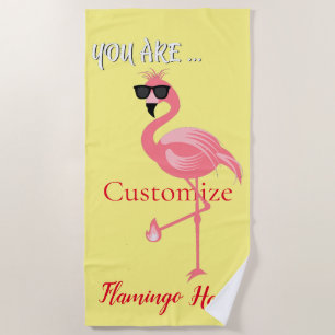 You Are Flamingo Hot Thunder_Cove Beach Towel