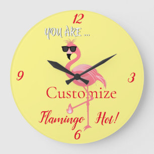 You Are Flamingo Hot Thunder_Cove Large Clock