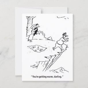 You Are Getting Warm Darling, Love Triangle, Funny Postcard