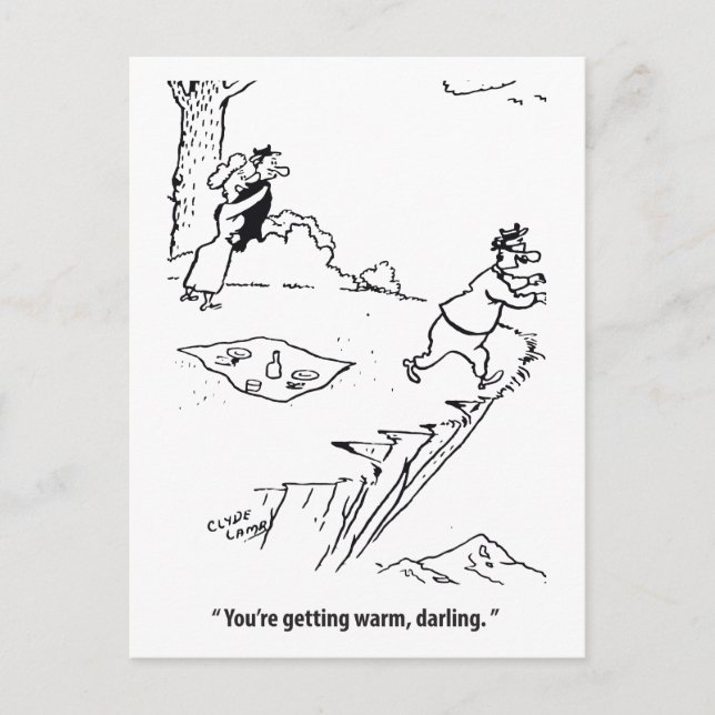 You Are Getting Warm Darling, Love Triangle, Funny Postcard (Front)