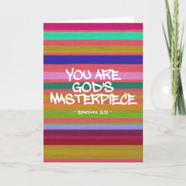 You Are God’s Masterpiece Ephesians Quote Card (Front)