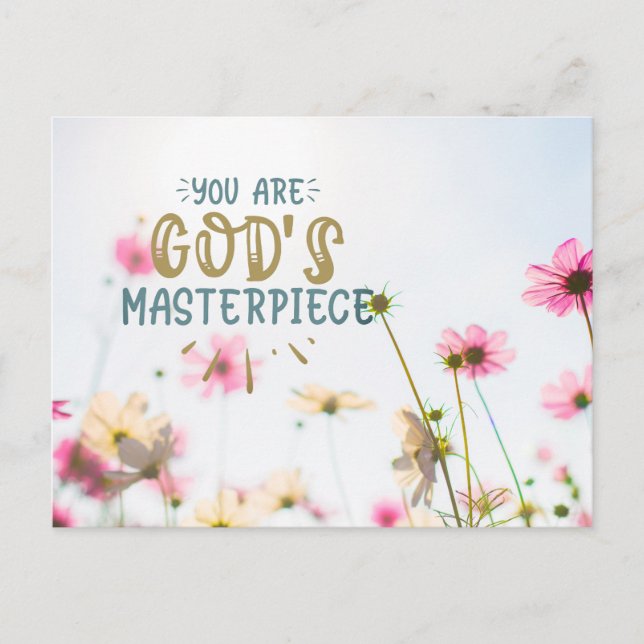You are God's Masterpiece Postcard (Front)