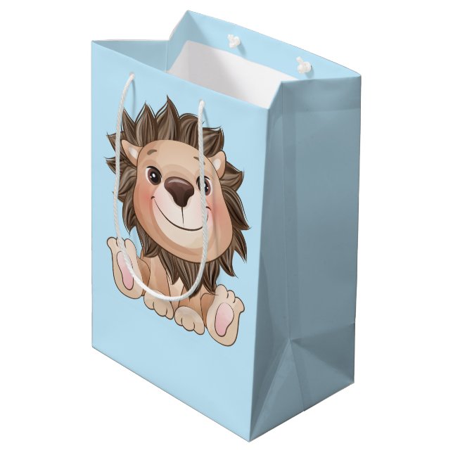 You are Grrreat Cute Lion Baby Boy    Medium Gift Bag (Back Angled)