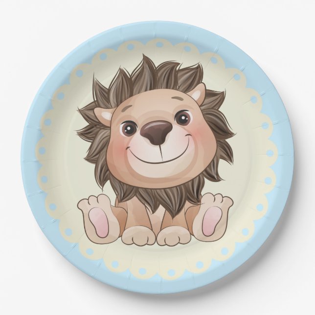 You are Grrreat Cute Lion Baby Boy Paper Plate (Front)