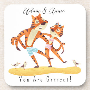 You Are Grrrreat Tiger Customized Gift Him Her   Coaster