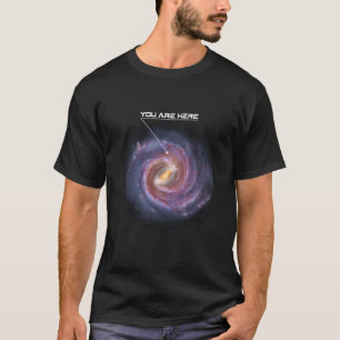 You Are Here Astronomy Milky Way Solar System Gala T-Shirt