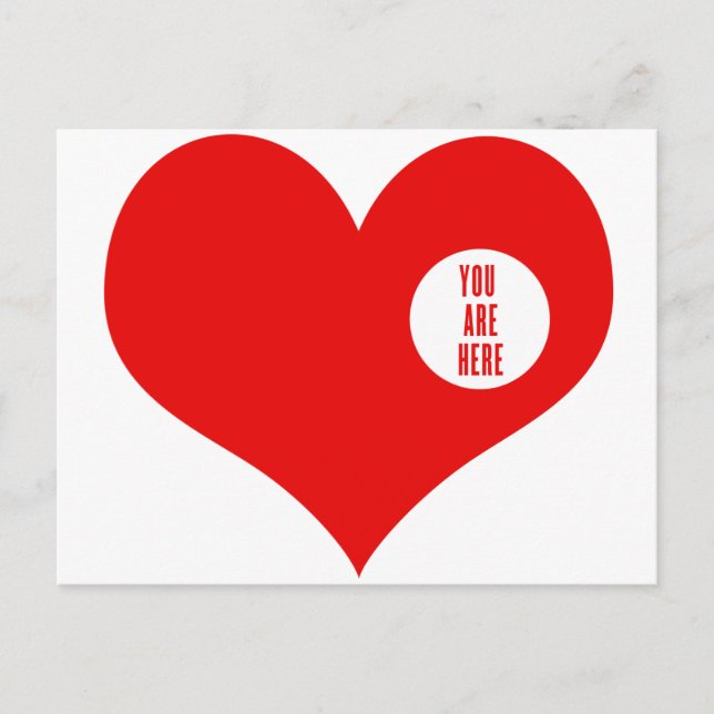 YOU ARE HERE - LOVE POSTCARD (Front)