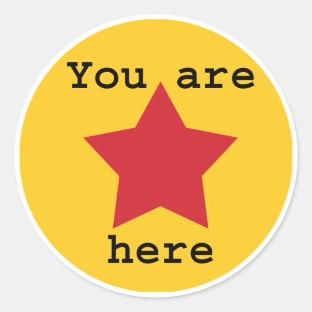 You are here stickers (Front)