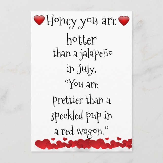 You are hot baby enclosure card (Front)