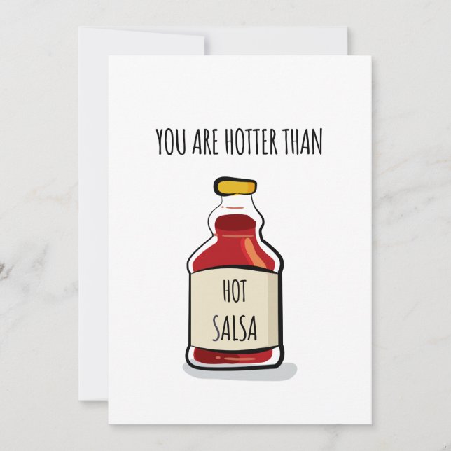 You are hotter than hot salsa holiday card (Front)