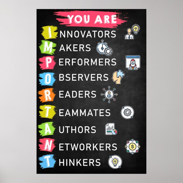 You Are Important Classroom Poster (Front)