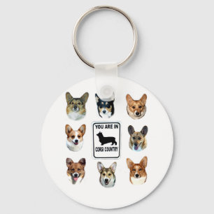 You Are In  Corgi Country Key Ring