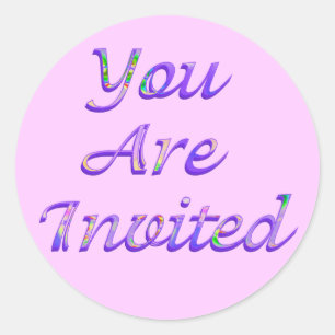 You Are Invited Classic Round Sticker